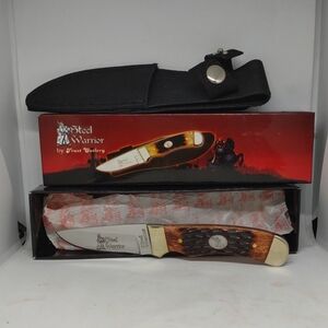 Steel Warrior Frost Cutlery Fixed Blade Knife Nylon Black Sheath Brown SW101ASC